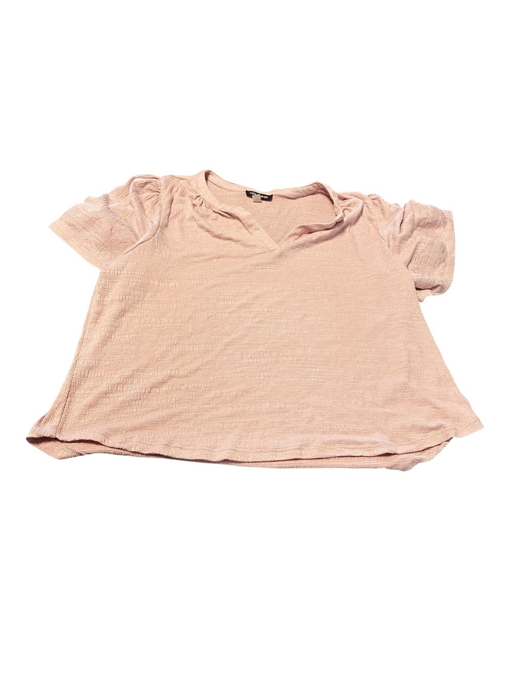 Cable & Gauge Light Pink Short Sleeve V-Neck Tee